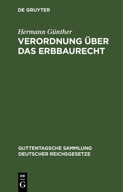 Verordnung über das Erbbaurecht