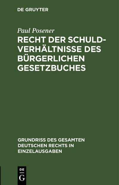 Recht der Schuldverhältnisse des Bürgerlichen Gesetzbuches