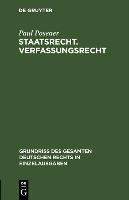 Staatsrecht. Verfassungsrecht