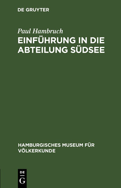 Einführung in die Abteilung Südsee
