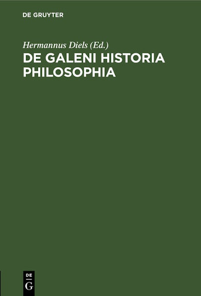 De Galeni historia philosophia