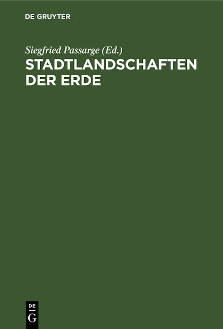 Stadtlandschaften der Erde