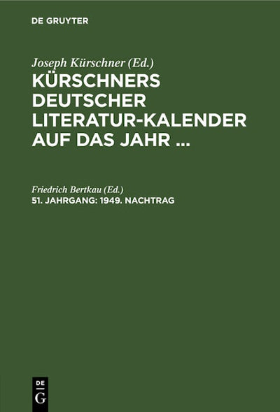 1949. Nachtrag