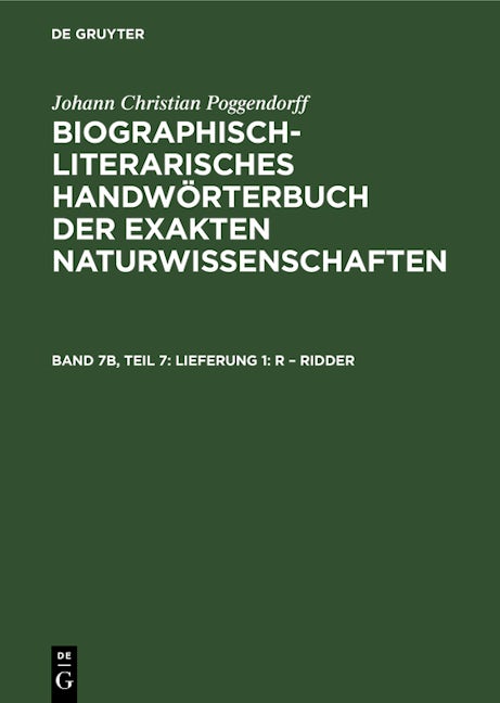 Lieferung 1: R – Ridder