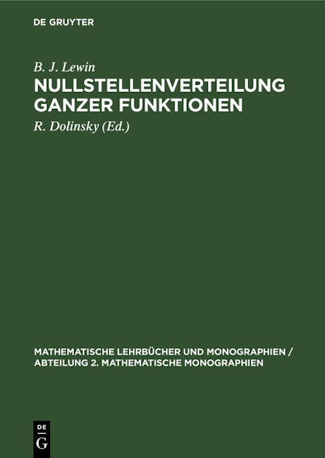 Nullstellenverteilung ganzer Funktionen
