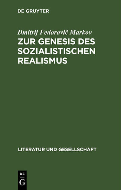 Zur Genesis des sozialistischen Realismus
