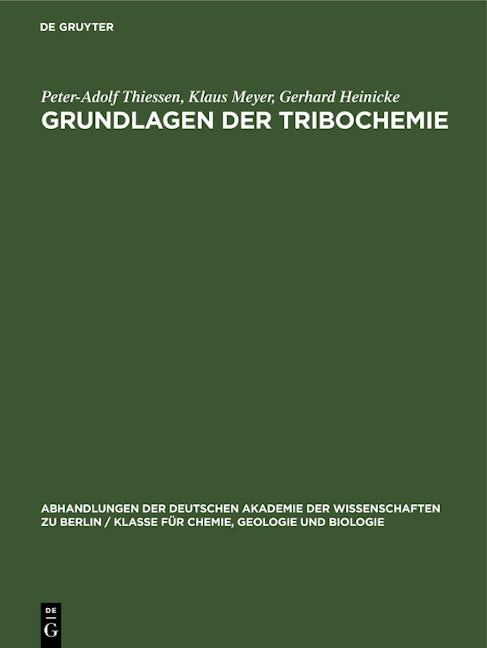 Grundlagen der Tribochemie