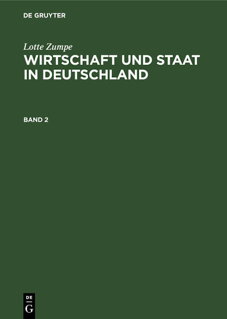 Wirtschaft und Staat in Deutschland während der Weimarer Republik