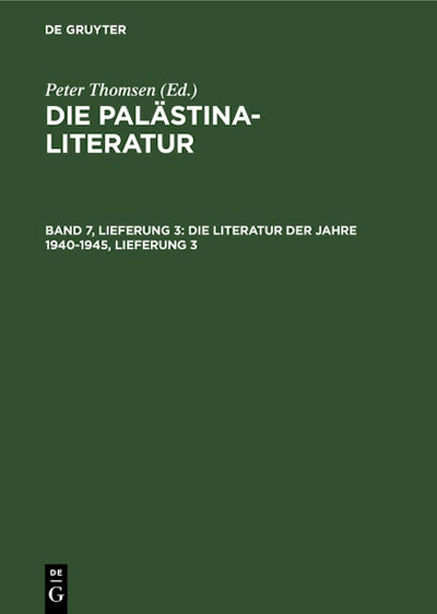 Die Literatur der Jahre 1940-1945, Lieferung 3