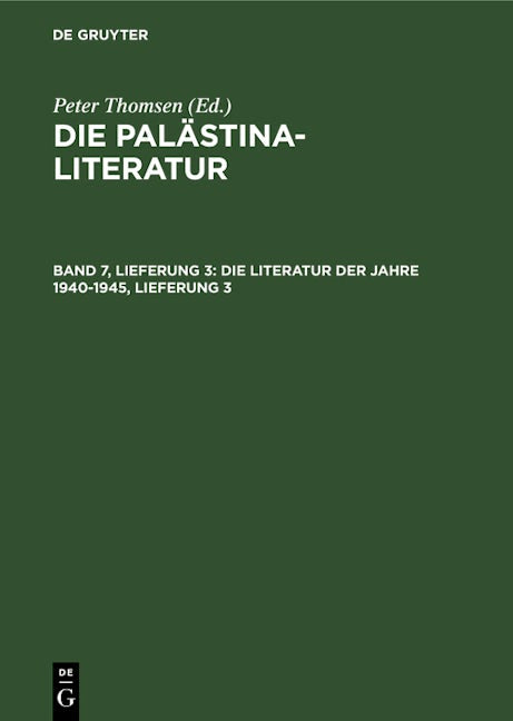 Die Literatur der Jahre 1940-1945, Lieferung 3
