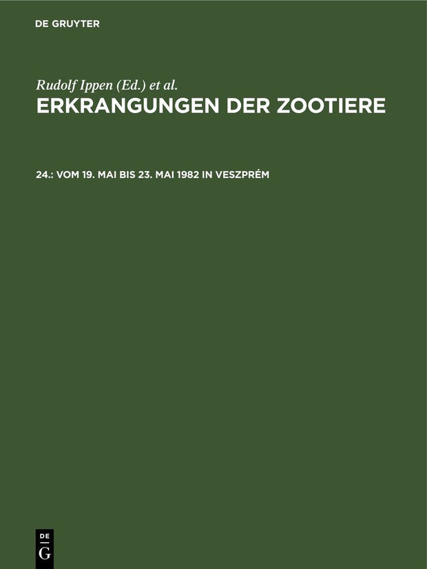 Cover image for vom 19. Mai bis 23. Mai 1982 in Veszprém, isbn: 9783112652312