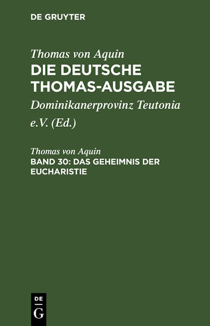 Book cover image for Das Geheimnis der Eucharistie ISBN: 9783112658055