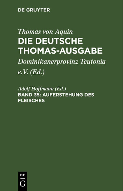 Book cover image for Auferstehung des Fleisches ISBN: 9783112658079