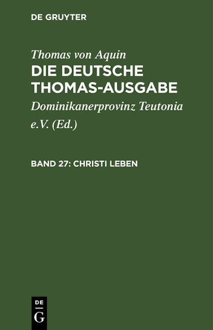Book cover image for Christi Leben ISBN: 9783112658611