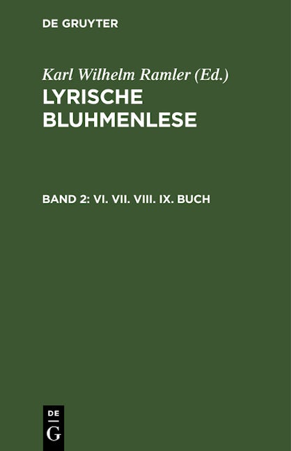 VI. VII. VIII. IX. Buch