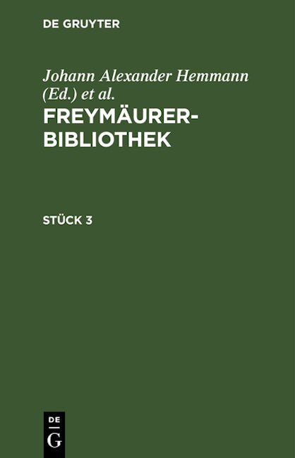 Freymäurer-Bibliothek. Stück 3