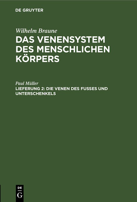 Die Venen des Fusses und Unterschenkels