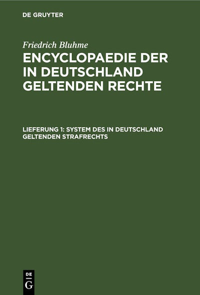System des in Deutschland geltenden Strafrechts