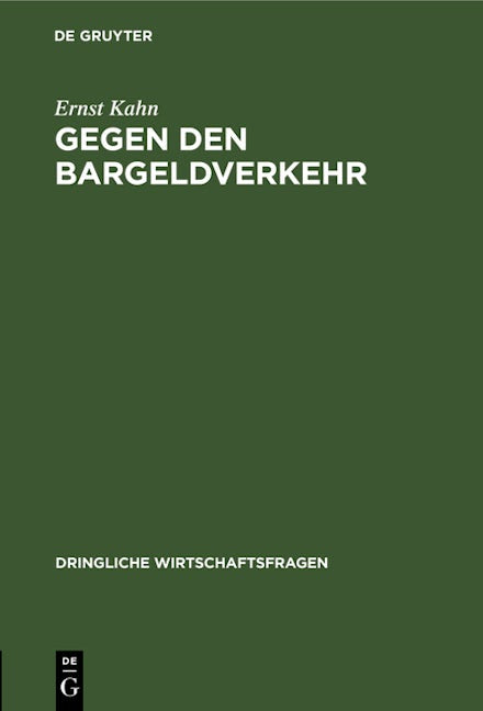 Gegen den Bargeldverkehr