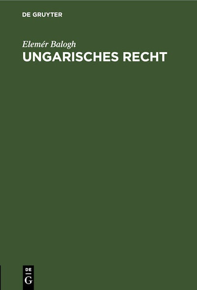 Ungarisches Recht