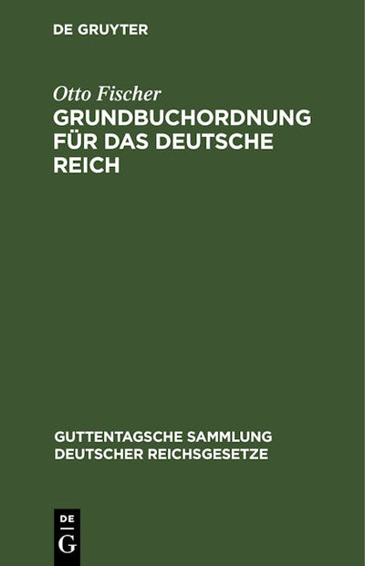 Grundbuchordnung für das Deutsche Reich