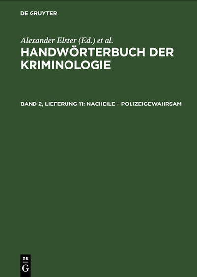 Nacheile – Polizeigewahrsam