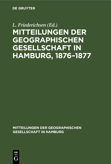 Mitteilungen der Geographischen Gesellschaft in Hamburg, 1876–1877
