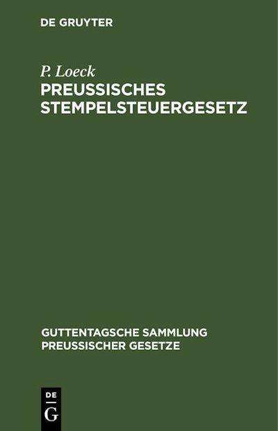 Preußisches Stempelsteuergesetz