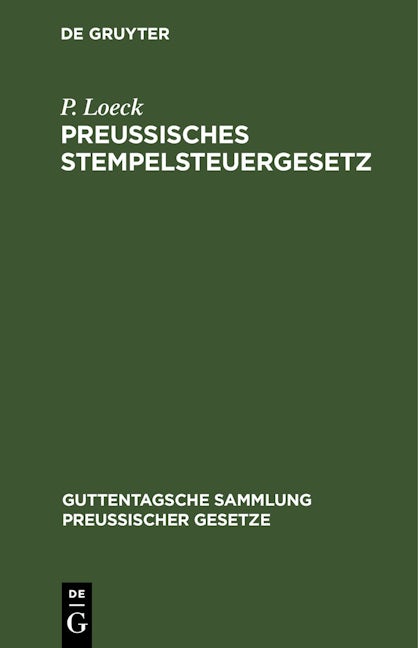 Preußisches Stempelsteuergesetz