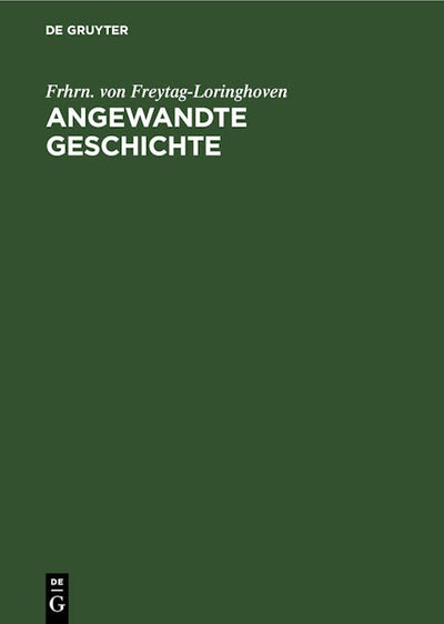 Angewandte Geschichte