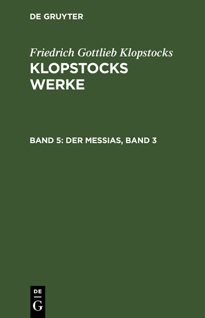 Book cover image for Der Messias, Band 3 ISBN: 9783112679692