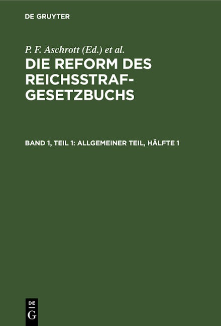 Allgemeiner Teil, Hälfte 1