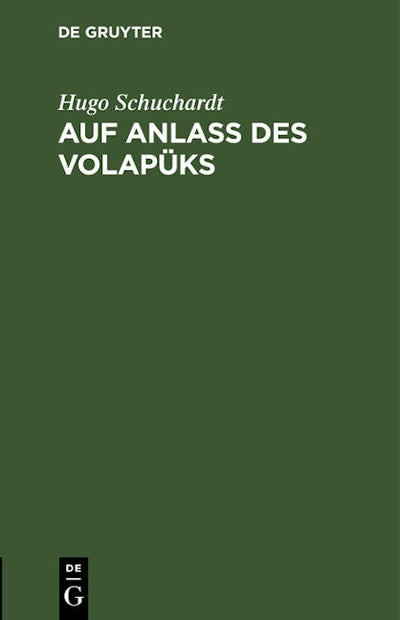 Auf Anlass des Volapüks