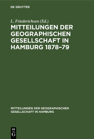 Mitteilungen der Geographischen Gesellschaft in Hamburg 1878–79