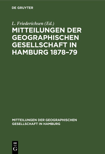 Mitteilungen der Geographischen Gesellschaft in Hamburg 1878–79