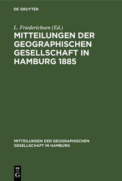 Mitteilungen der Geographischen Gesellschaft in Hamburg 1885