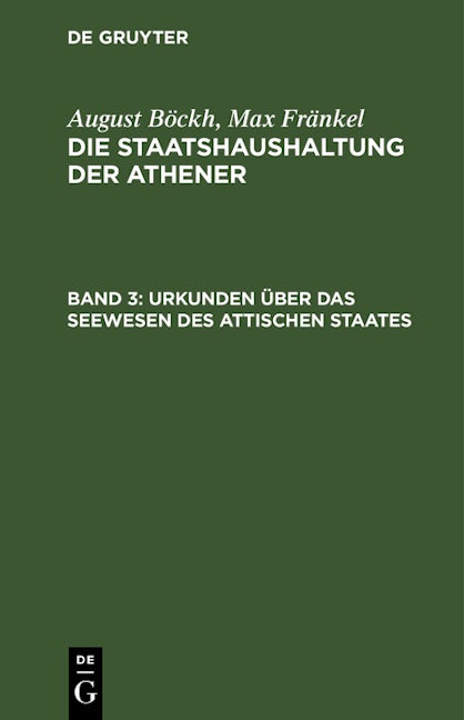 Urkunden über das Seewesen des Attischen Staates