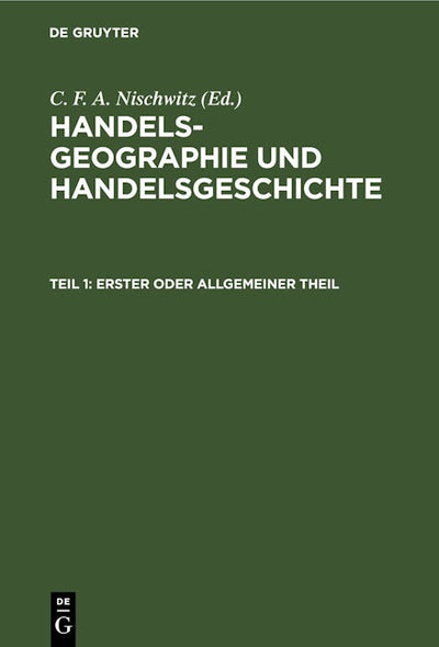 Erster oder allgemeiner Theil