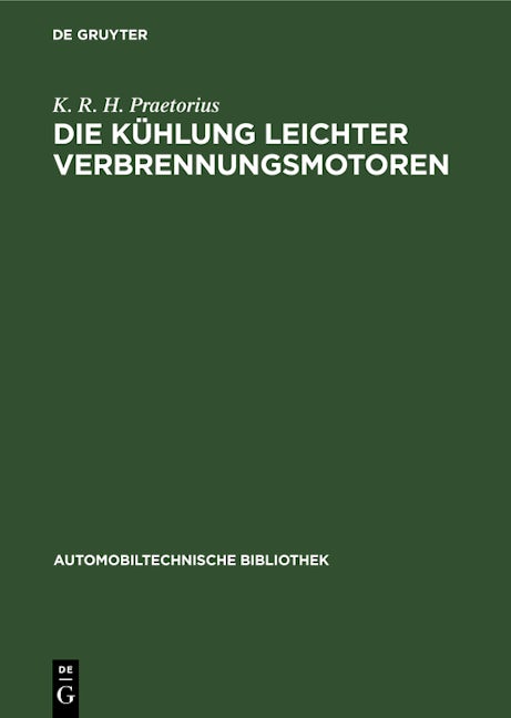 Die Kühlung leichter Verbrennungsmotoren