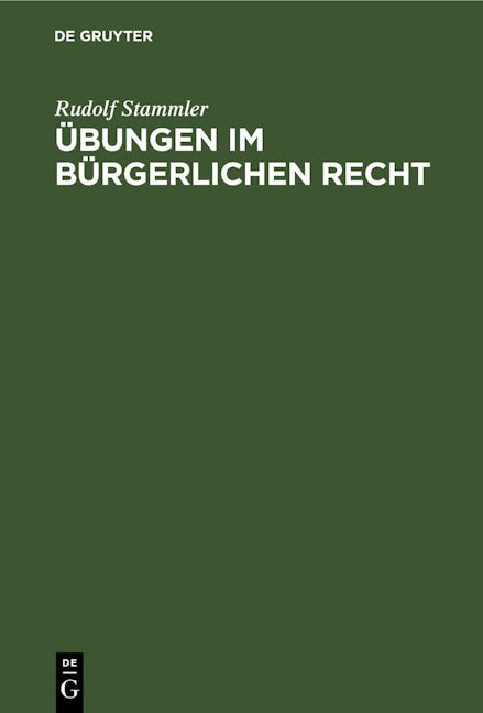 Übungen im Bürgerlichen Recht