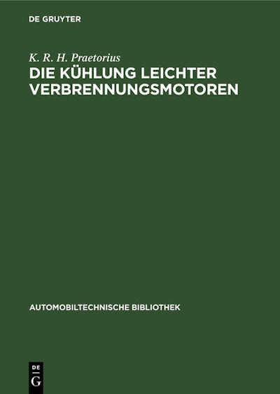 Die Kühlung leichter Verbrennungsmotoren