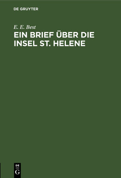 Ein Brief über die Insel St. Helene