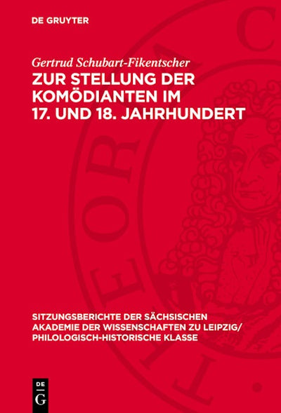 Zur Stellung der Komödianten im 17. und 18. Jahrhundert