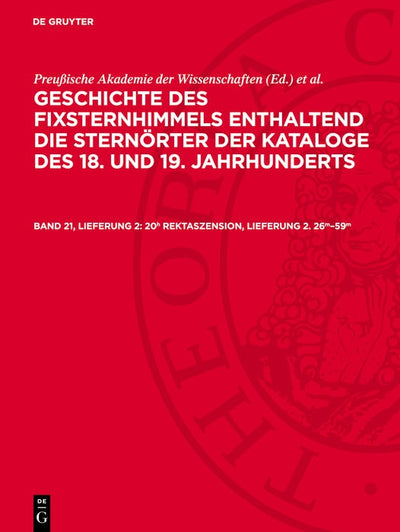 Cover image for 20h Rektaszension, Lieferung 2. 26m–59m, isbn: 9783112701904