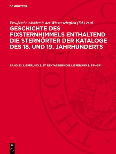 Cover image for 21h Rektaszension, Lieferung 2: 25m–59m, isbn: 9783112701942