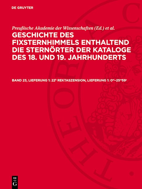 22h Rektaszension, Lieferung 1: 0m–25m59s