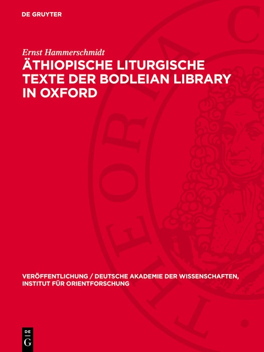 Cover image for Äthiopische liturgische Texte der Bodleian Library in Oxford, isbn: 9783112704363