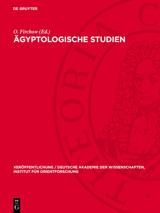 Cover image for Ägyptologische Studien, isbn: 9783112704462
