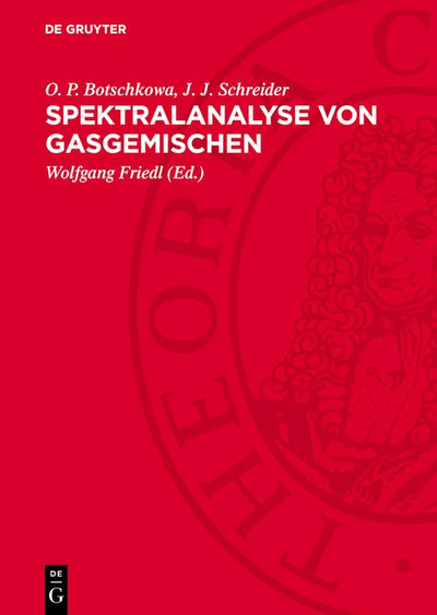 Cover image for Spektralanalyse von Gasgemischen, isbn: 9783112705605