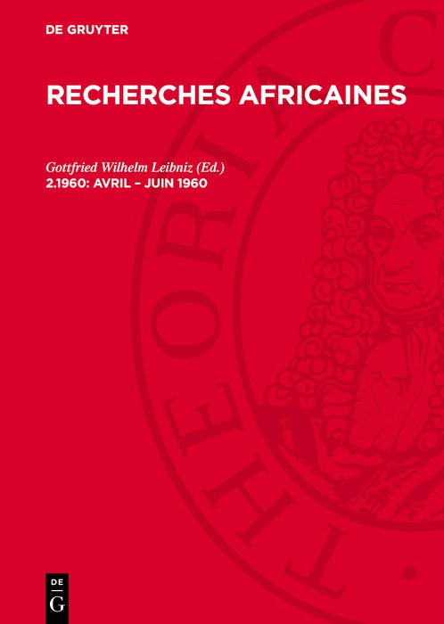 Cover image for avril – juin 1960, isbn: 9783112705988